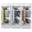 Wholesale D&K Gold, Silver & Rose Gold Metal Pipe 3pcs Set - Assorted 