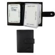 Wholesale Florentino Bifold Genuine Leather RFID Credit Card Holder With Stud Closure - Black