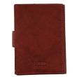Florentino Genuine Leather Credit Card Holder - Red Brown