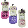 Wholesale Girls Thermal Non Slip Slipper Socks Cat Design (1pack) - Size 12½ -3½ 