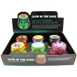 Wholesale Glow In The Dark Air Tight Glass Jars (70 x 70mm) - Assorted Colours