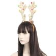 Wholesale Gold Glitter Reindeer Antler And Pom Pom Aliceband 