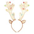 Wholesale Gold Glitter Reindeer Antler And Pom Pom Aliceband 