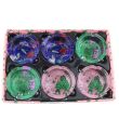 Wholesale Hall Of Leaf Round Premium Glass Ashtray - Assorted