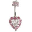 Wholesale Heartbreaker Belly Bar - Pink 