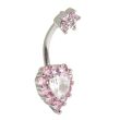 Wholesale Heartbreaker Belly Bar - Pink 