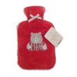 Wholesale Hot Water Bottles With Plush Applique Sherpa Reverse Cover