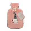 Wholesale Hot Water Bottles With Plush Applique Sherpa Reverse Cover