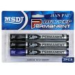 JP 3pcs Permanent Markers - Black and Blue Assortment