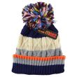 Wholesale Kids Knitted Stripe Pom Pom Hat - Assorted 