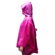 Wholesale Ladies' Foldable Rain Poncho With Storage Pouch - Pink