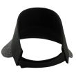 Wholesale Ladies Plain Black Band Visor - Black
