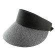 Wholesale Ladies Plain Black Band Visor - Black
