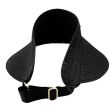 Wholesale Ladies Plain Black Band Visor - Black