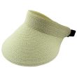 Wholesale Ladies Plain Black Band Visor - Cream