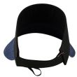 Ladies Plain Black Band Visor - Navy