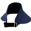 Wholesale Ladies Plain Black Band Visor - Navy