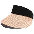 Wholesale Ladies Plain Black Band Visor - Pink