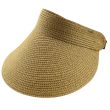 Wholesale Ladies Plain Black Band Visor - Sand