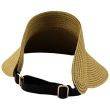 Wholesale Ladies Plain Black Band Visor - Sand