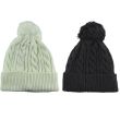 Ladies Thermal Knitted Bobble Hat With Faux Fur Pompom - Assorted 