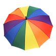 Wholesale Long Foldable Rainbow Umbrella 