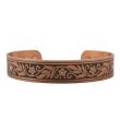 Wholesale Magnetic Copper Bangle - Flower Design (One Size) 