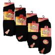 Wholesale Men's Brushed Big Foot Thermal Winter Socks - Black 