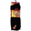 Wholesale Men's Brushed Big Foot Thermal Winter Socks - Black 