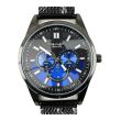 Wholesale Men's Softech Round Mesh Bracelet Watch - Black/Blue
