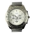 Wholesale Men's Softech Round Mesh Bracelet Watch - Silver/Silver