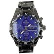 Wholesale Men's Softech Round Metal Bracelet Watch - Black/Blue