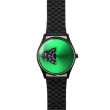 Wholesale Men's Softech Round Metal Bracelet Watch - Black/Green