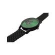 Wholesale Men's Softech Round Metal Bracelet Watch - Black/Green