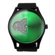 Wholesale Men's Softech Round Metal Bracelet Watch - Black/Green