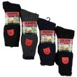 Wholesale Men's Wool Warmth Long Cotton Socks (3 Pack) - Asst