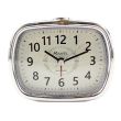 Wholesale Mid Sized Quartz Alarm Clock- Black / Silver