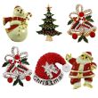 Wholesale Pack Of 6 Metal Christmas Brooches - Assorted Designs
