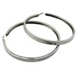 Wholesale Plain Silver Dented Design Hoop Earrings - 12cm