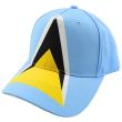 Wholesale Printed 6 Panel Baseball Cap - Saint Lucia
