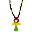 Wholesale Rasta Ankh Design Necklace 