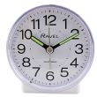 Wholesale Ravel Mid Sized Bedside Quartz Alarm Clock - White 