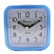 Wholesale Ravel Mini Bedside Quartz Alarm Clock- Blue/White
