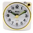Wholesale Ravel Quartz Mini Alarm Clock - White/Gold