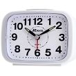 Wholesale Ravel Rectangular Quartz Sweeping Alarm Clock - White