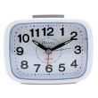 Wholesale Ravel Rectangular Quartz Sweeping Alarm Clock - White