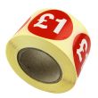 Wholesale Retail Label "£1" Stickers (500) 