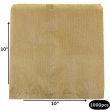 Wholesale Ribbed Pure Kraft Paper Bags Strung 10'' x 10'' (500pcs) 