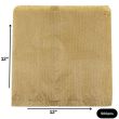 Wholesale Ribbed Pure Kraft Paper Bags Strung 12'' x 12'' (500pcs) 