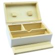 Wholesale Roll Tray Wooden Box - White